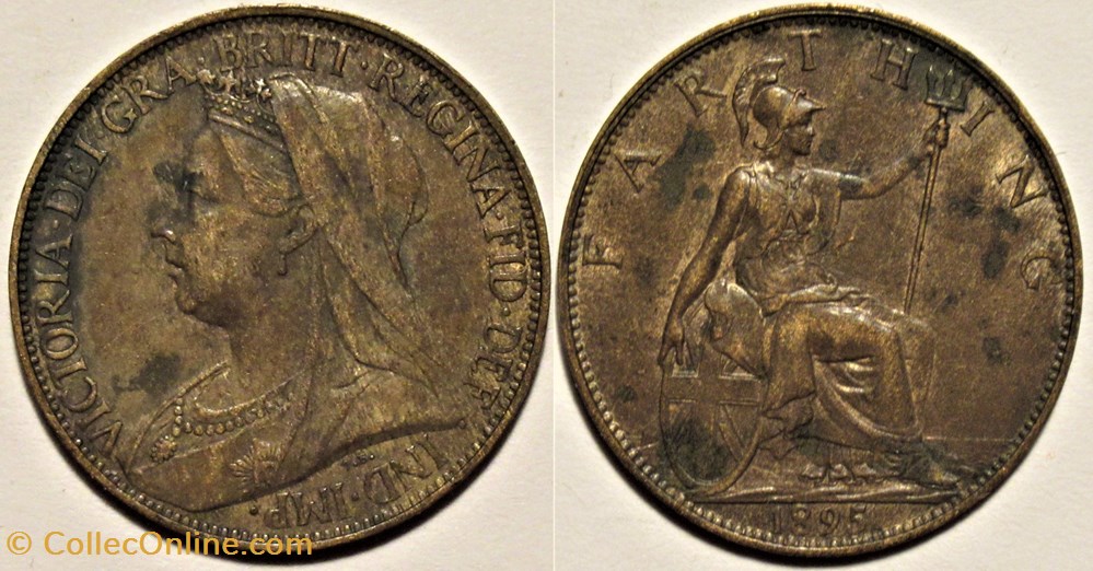 Victoria - One Farthing 1895 - Kingdom of Great Britain monnaies monde royaume uni victoria one farthing 1895 kingdom of great britain