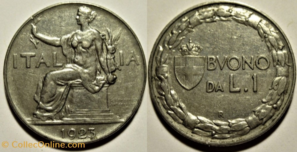 1923 Royaume d'Italie, Lira, Roma - Vittorio Emanuele III monnaies monde 1923 royaume italie lira roma vittorio emanuele iii