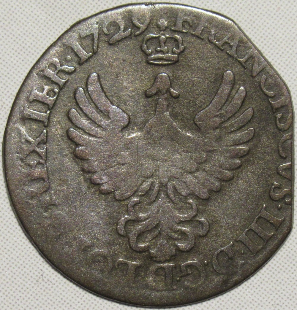François III - 30 Deniers de Lorraine, 1729 Nancy monnaies europe medievale france feodales francois iii 30 deniers de lorraine 1729 nancy