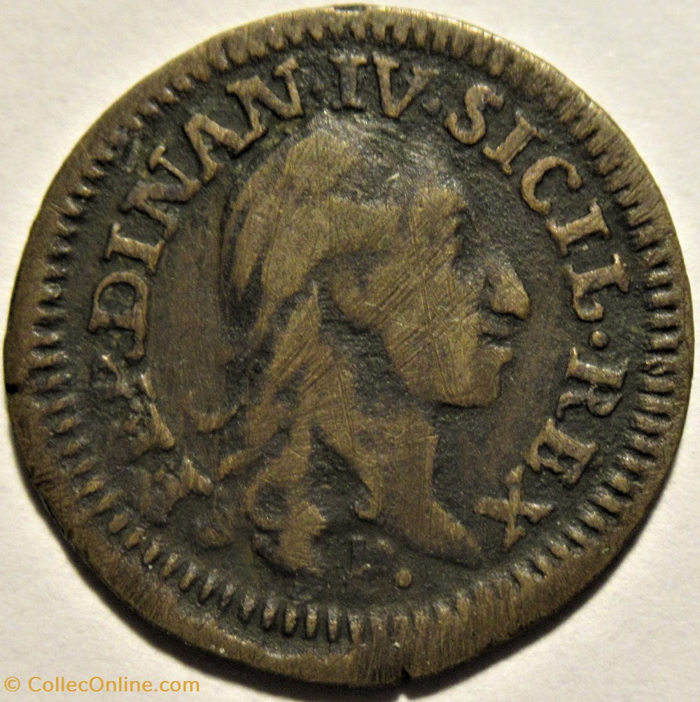 1792 Regno di Napoli, 4 Cavalli - Ferdinando IV 2 monnaies europe medievale royaume de naples 1792 regno di napoli 4 cavalli ferdinando iv