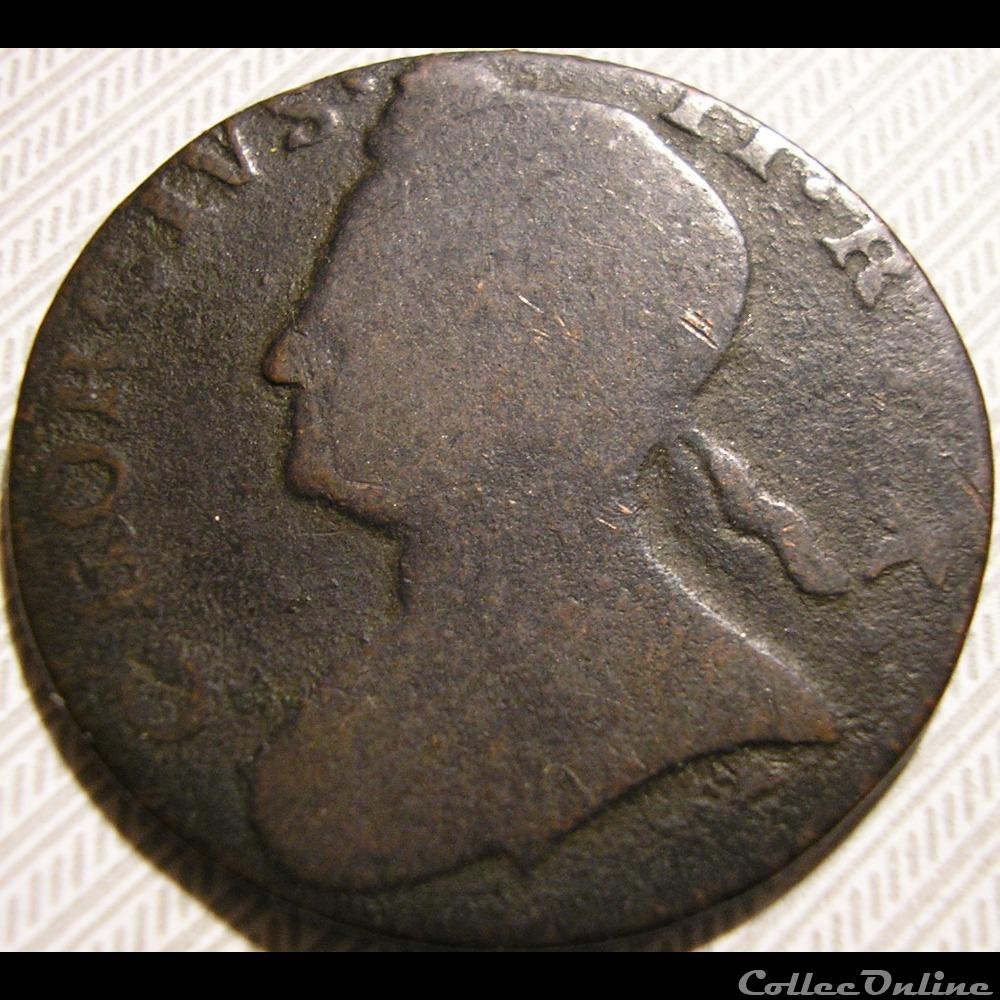 1729-1739 Half Penny No Regal - George II of Great Britain