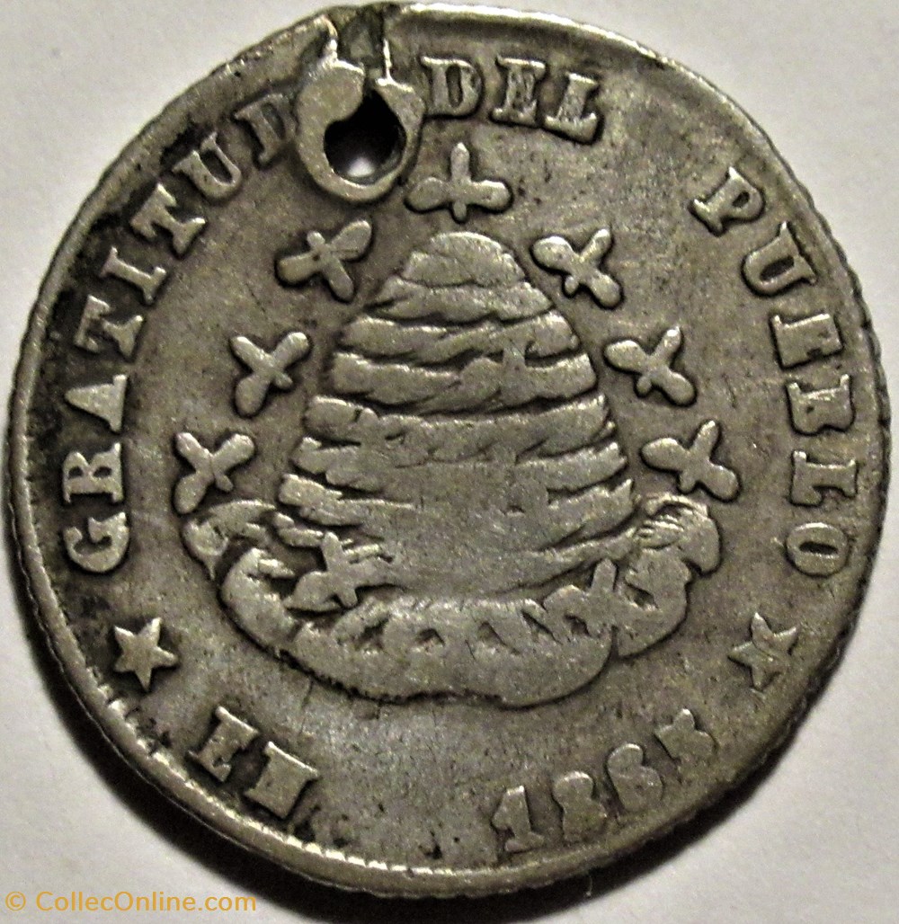 1865 Potosi - To the loyal army Medal monnaies monde bolivie 1865 potosi to the loyal army medal