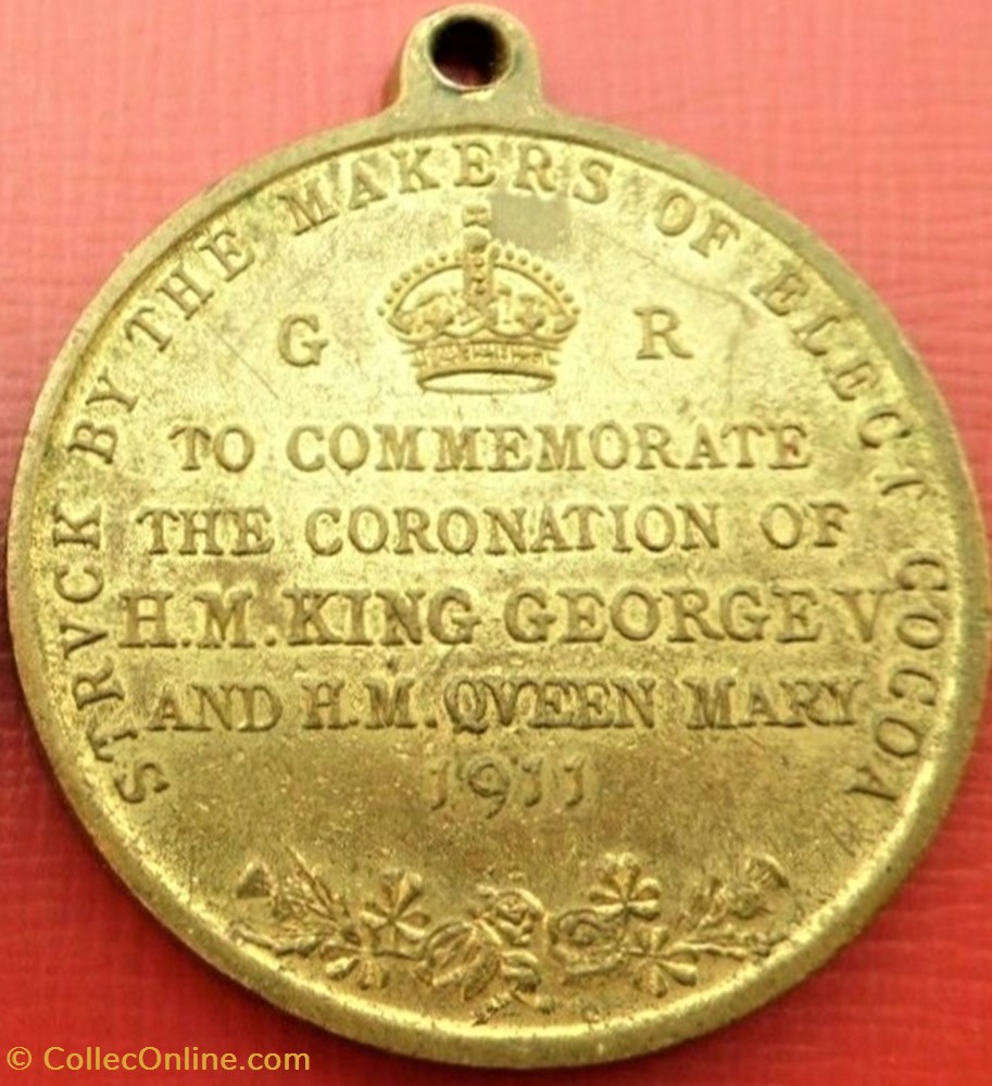 George V & Mary - 1911 Coronation Medal - Cocoa Makers. UK (ex.2) 3 medaille royaume uni george v mary 1911 coronation medal cocoa makers uk ex 2