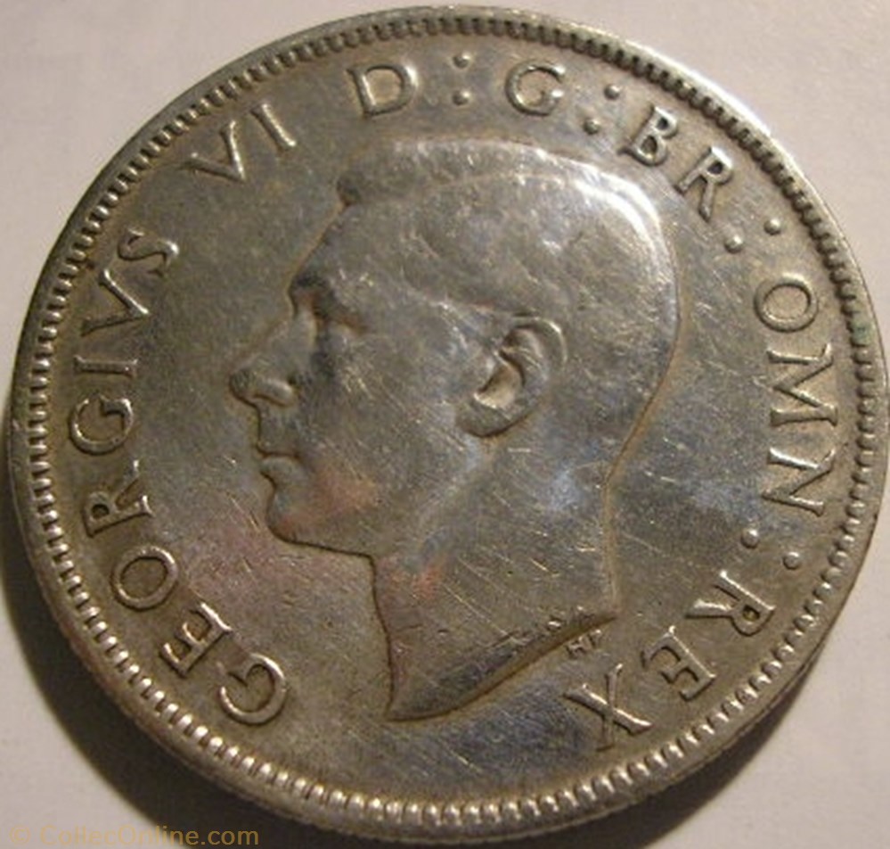 monnaie monde royaume uni george vi two shillings florin 1942 great britain