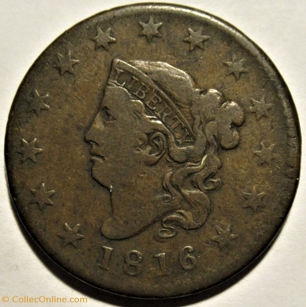 monnaies monde etats unis 1816 one cent