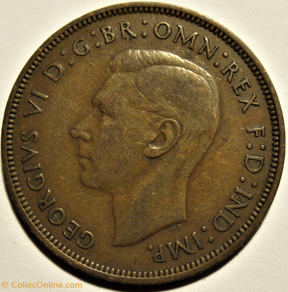George VI - One Penny 1945 - UK 2 monnaies monde royaume uni george vi one penny 1945 uk
