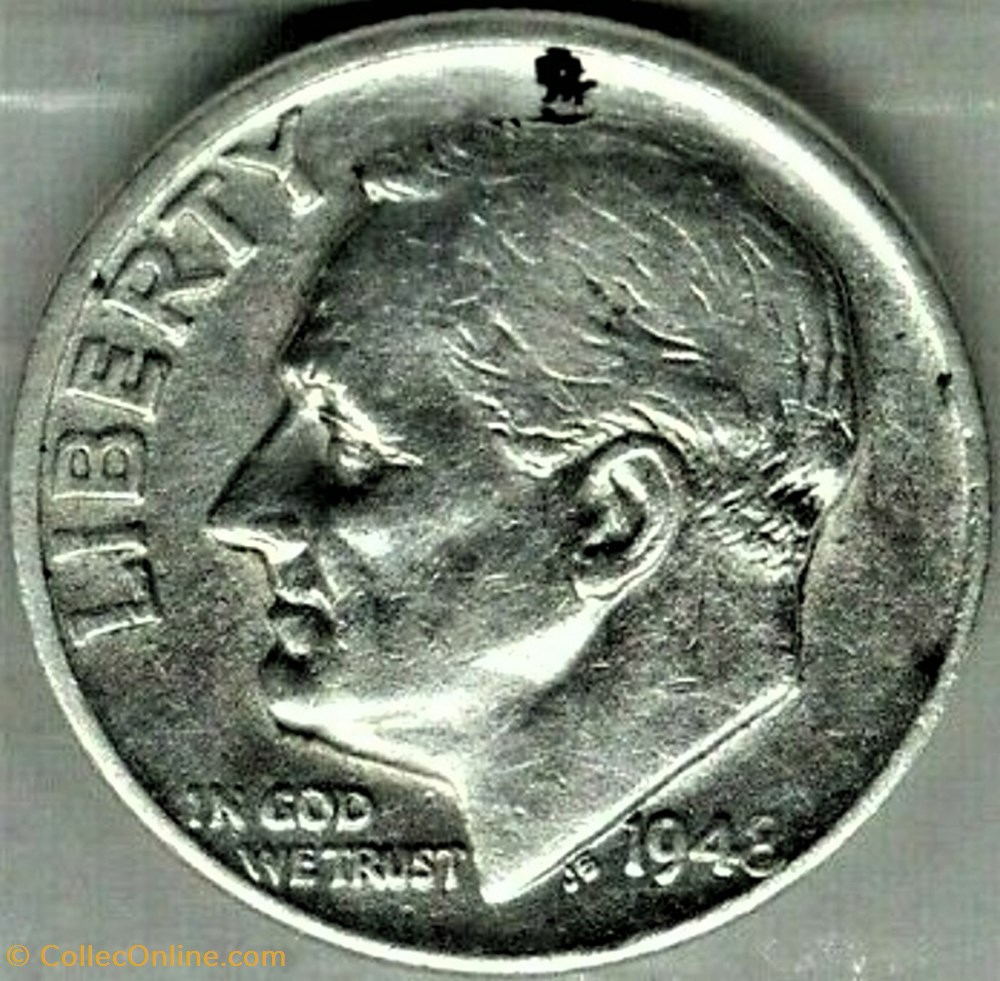 monnaies monde etats unis 1948 san francisco dime doubling motto