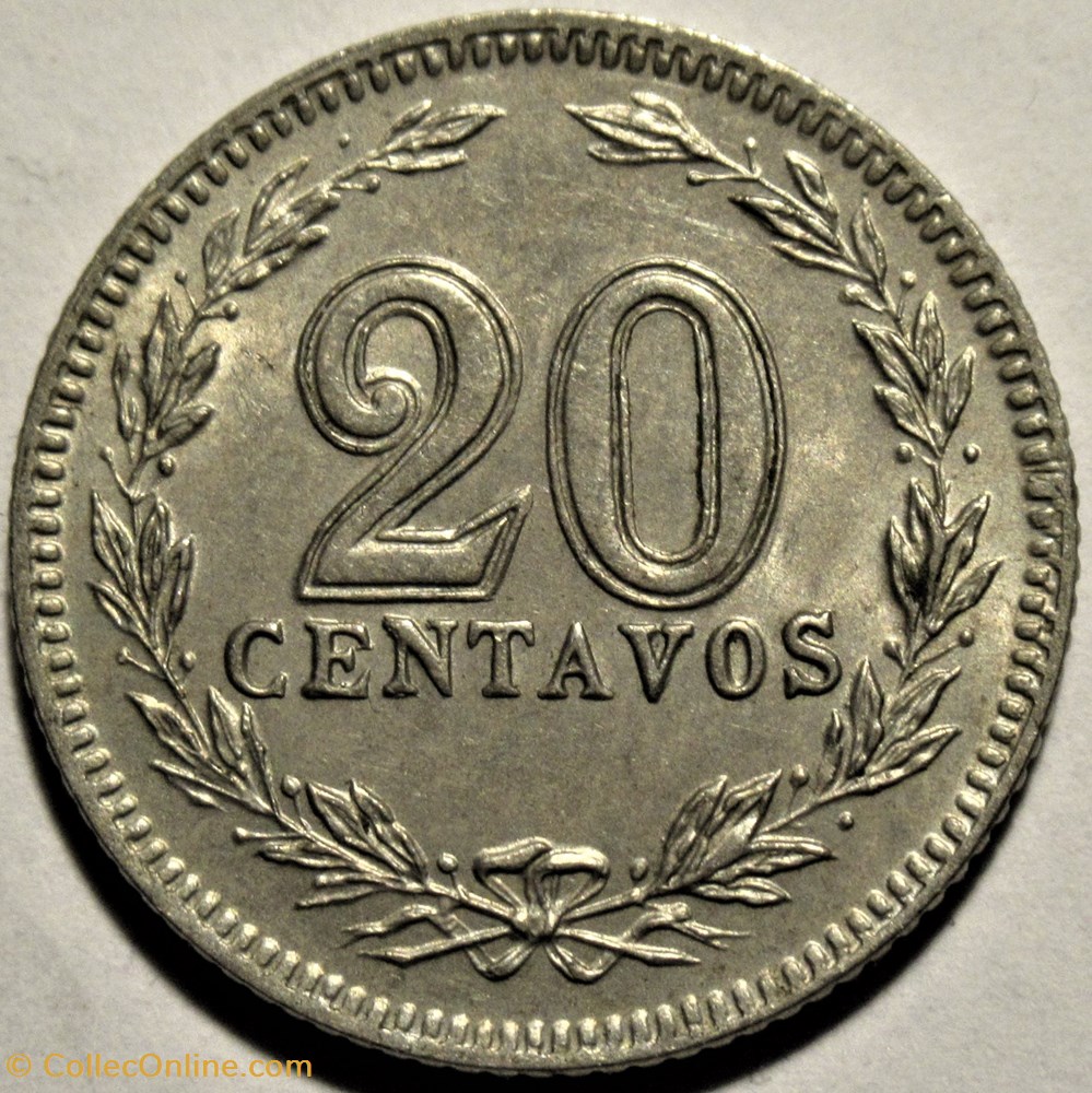monnaies monde argentine argentina 20 centavos 1905