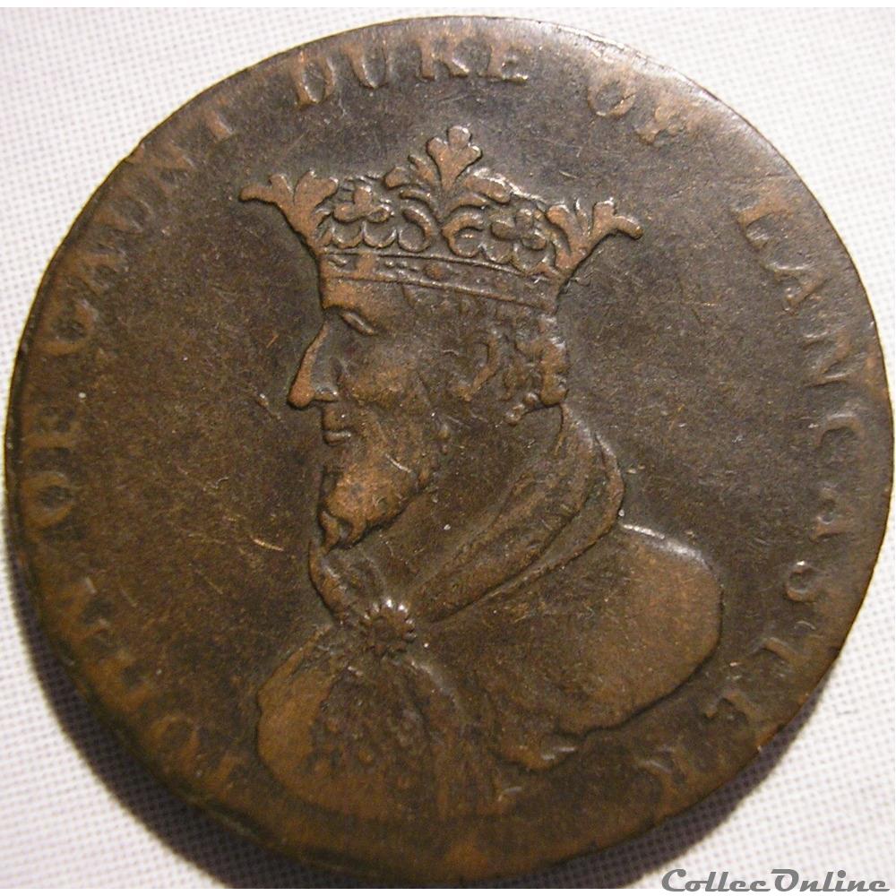 1790's Camac Kyan and Camac - HalfPenny - John of Gaunt monnaie monde royaume uni 179s camac kyan and camac halfpenny john of gaunt