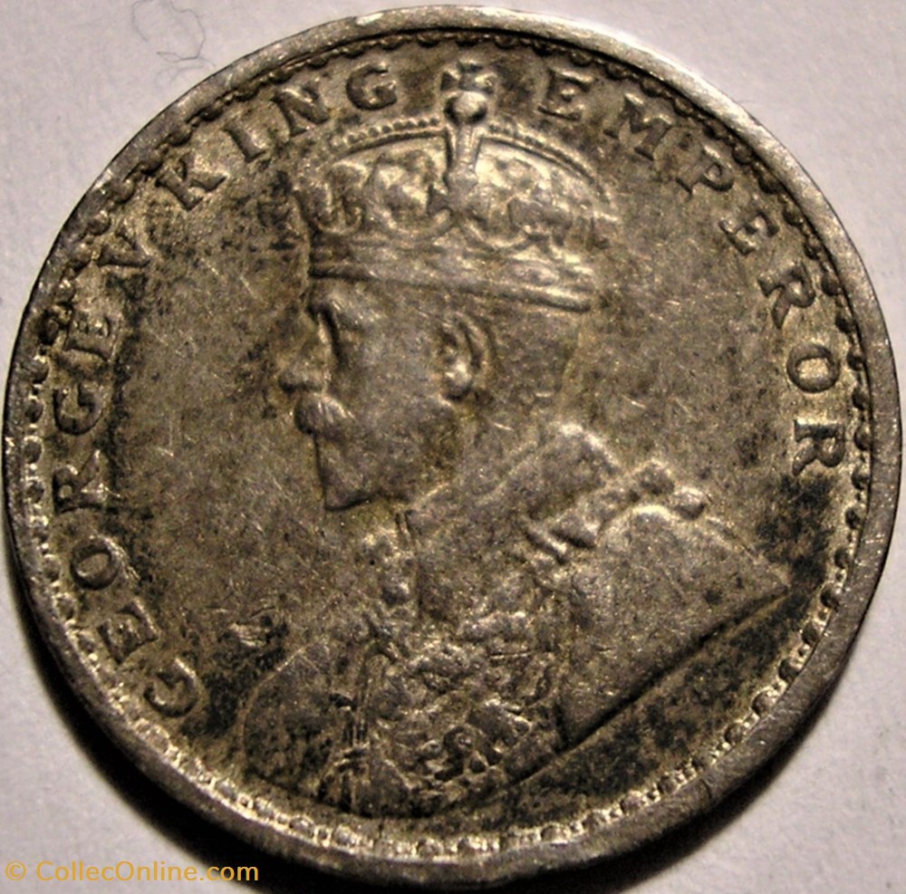 George V - 2 Annas 1917 Calcutta - British India monnaie monde inde george v 2 annas 1917 calcutta british india