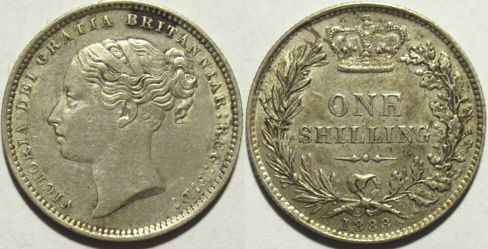 monnaies monde royaume uni victoria 1 shilling 1883 kingdom of great britain