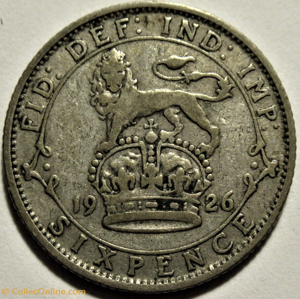 George V - 6 Pence 1926 - Great Britain 3 monnaies monde royaume uni george v 6 pence 1926 great britain