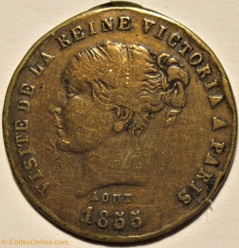 Visite de la reine Victoria, séjour à St. Cloud en 1855 medailles france second empire visite de la reine victoria sejour a st cloud en 1855