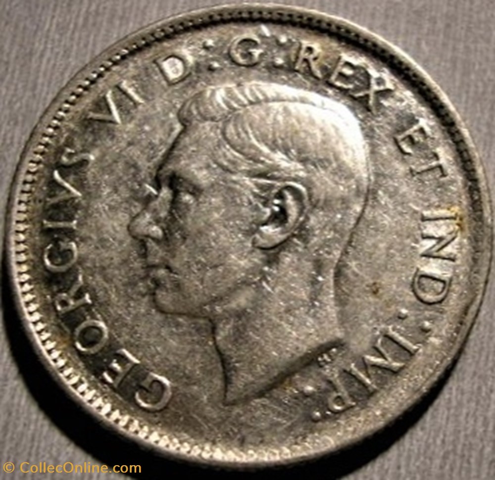 George VI - 25 Cents 1943 monnaie monde canadum george vi 25 cents 1943