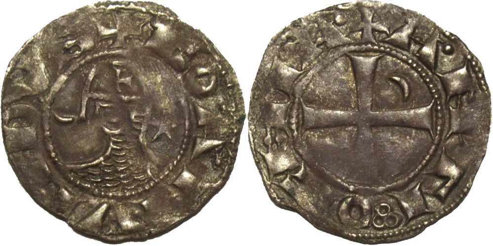monnaies europe medievale etats latins orient bohemond iii denier a la tete casquee principaute antioche