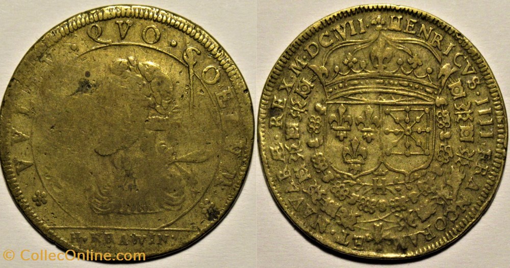 Henri IV, 1607 Jeton par Hans Krauwinckel monnaies paranumismatique jetons poids henri iv 1607 jeton par hans krauwinckel