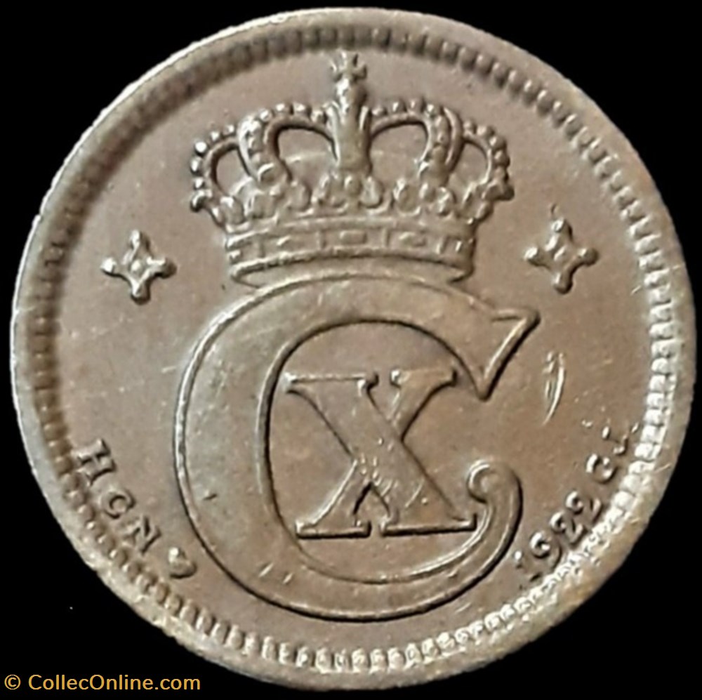 Christian X Denmark - 1 Øre 1922 monnaies monde danemark christian x denmark 1 re 1922