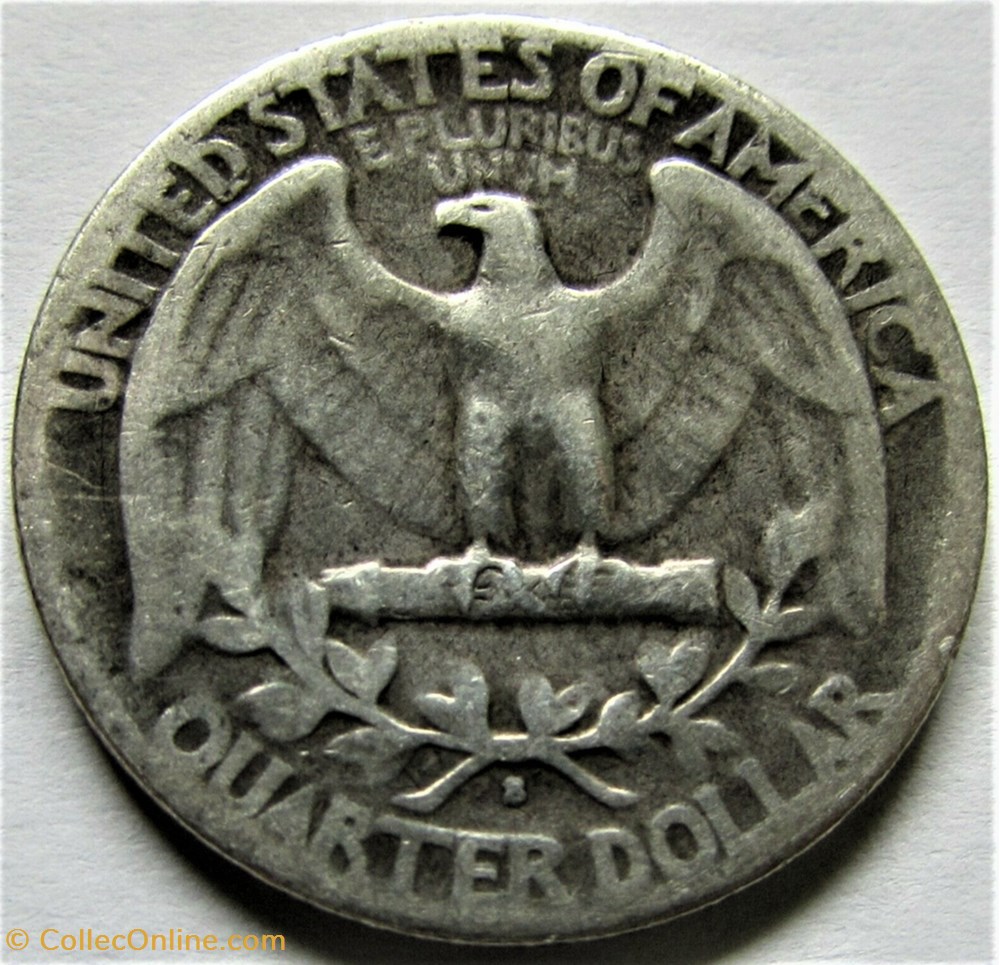 monnaies monde etats unis 1940 san francisco quarter dollar doubling motto repunched mintmark