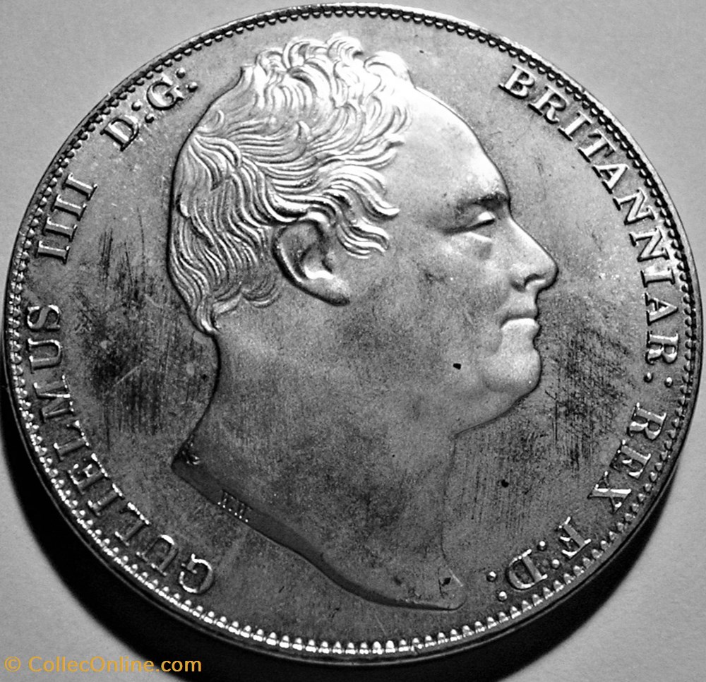 monnaies monde royaume uni william iv crown 1836 retro pattern great britain