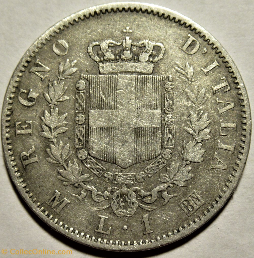 monnaies monde 1867 royaume italie lira milano vittorio emanuele ii