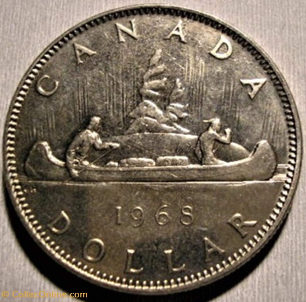 Elizabeth II - 1 Dollar 1968 (ex.2) monnaie monde canadum elizabeth ii 1 dollar 1968 ex 2