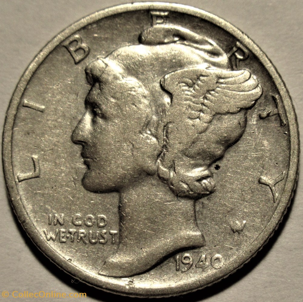 1940 Denver Dime 3 monnaies monde etats unis 1940 denver dime