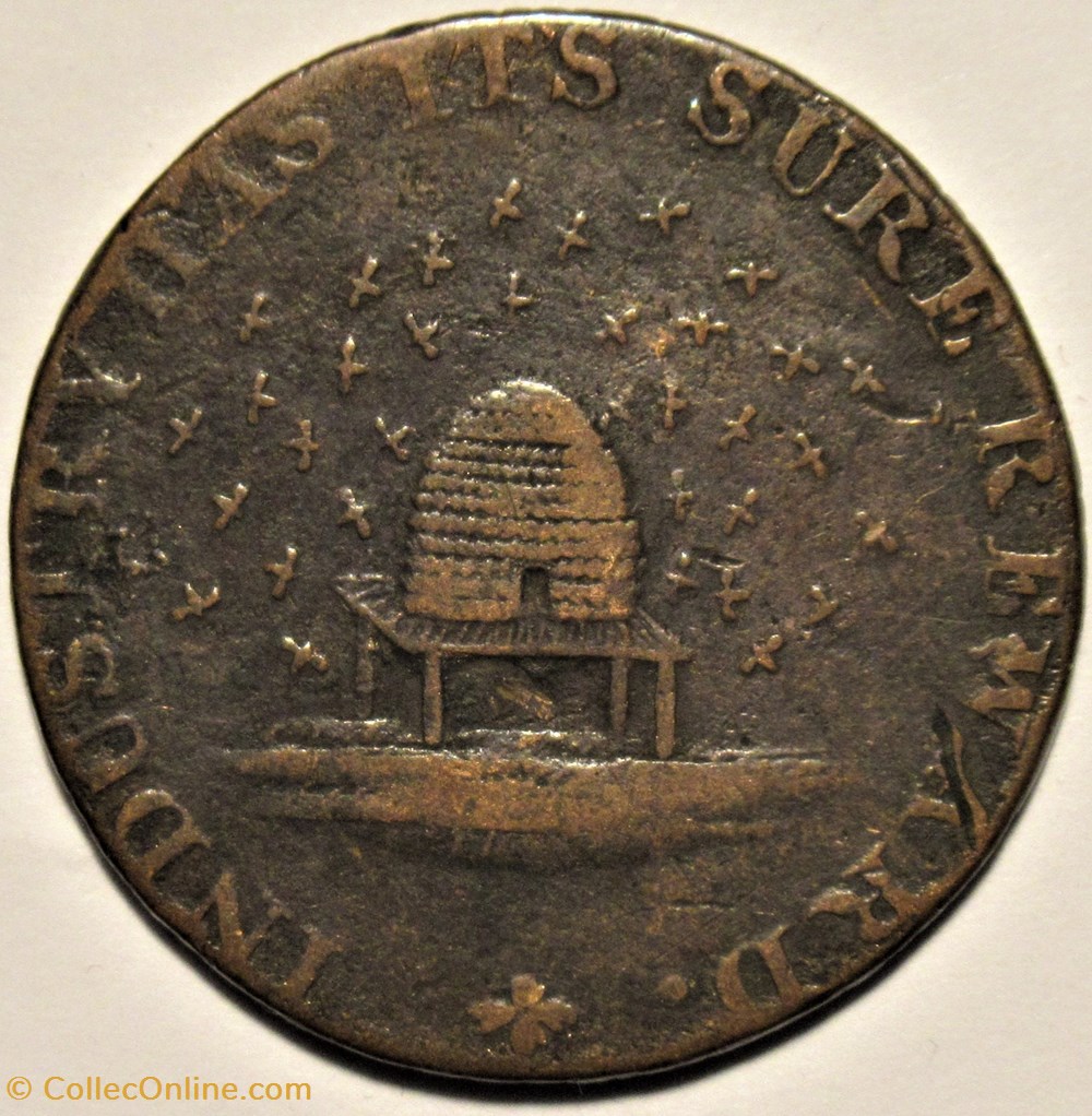 1795 HalfPenny Token - Cambridgeshire, Industry monnaies monde royaume uni 1795 halfpenny token cambridgeshire industry