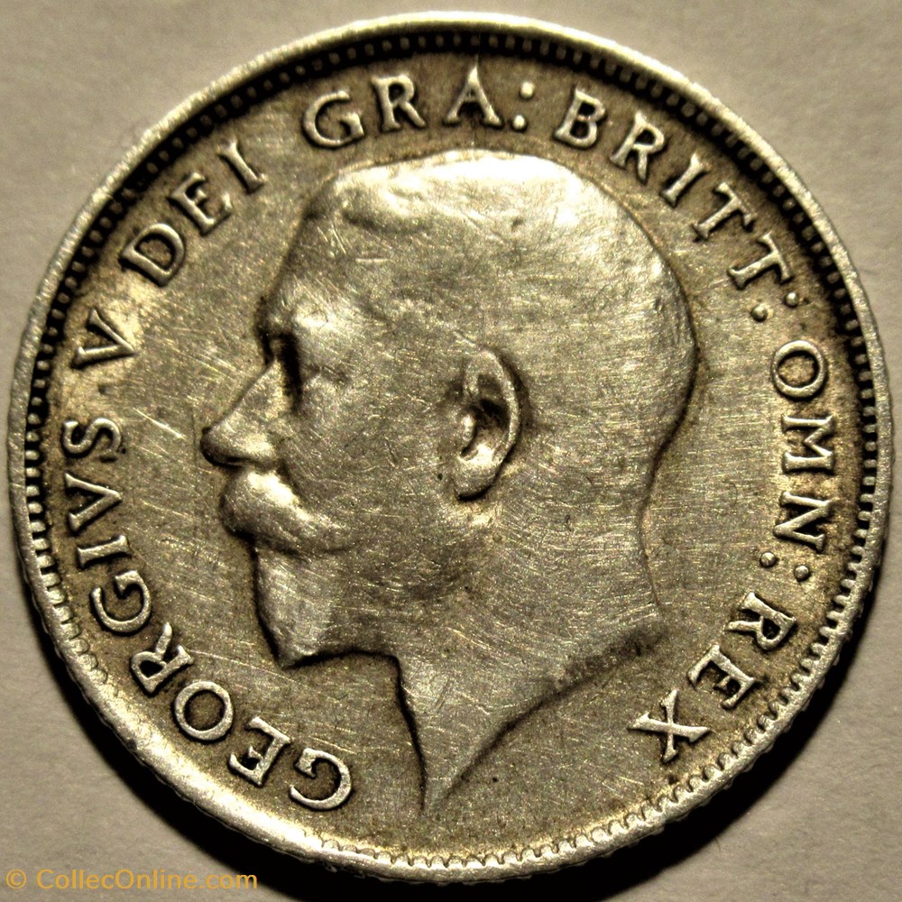 George V - 6 Pence 1915 - Great Britain 2 monnaies monde royaume uni george v 6 pence 1915 great britain