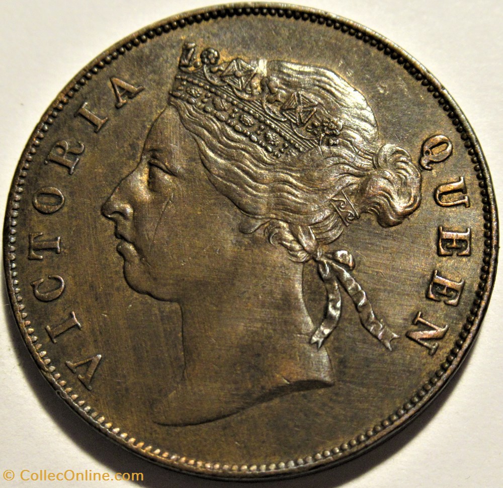 Victoria - One Cent 1884 - Straits Settlements, Malaysia monnaies monde malaisie victoria one cent 1884 straits settlements malaysia