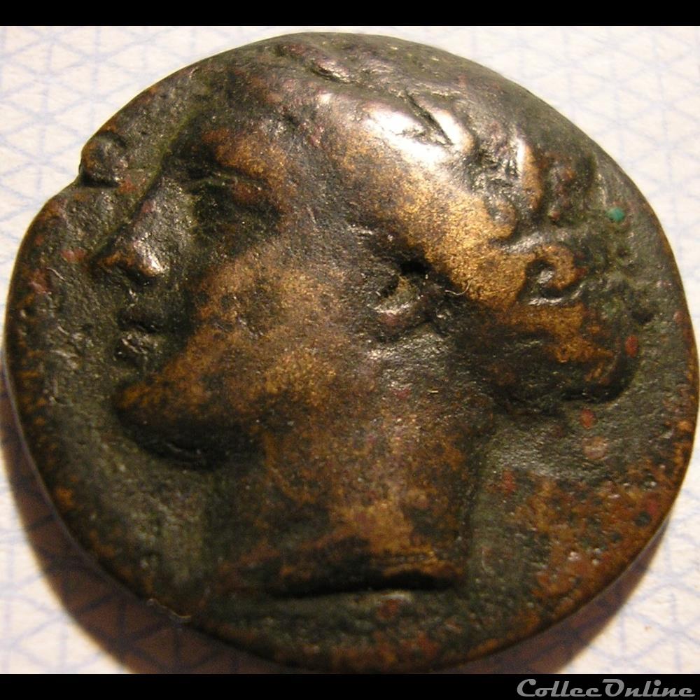 Syracuse, Sicily, Agathokles Era - Æ20 - ca. 317-295 BC. 2 monnaie antique av jc ap grecque syracuse sicily agathokles era 20 ca 317 295 bc