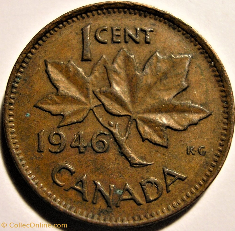 George VI - 1 Cent 1946 monnaie monde canadum george vi 1 cent 1946