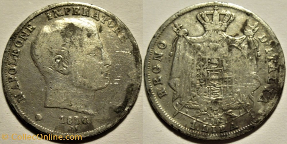 monnaies monde italie 1810 milano regno italia 1 lira napoleone i