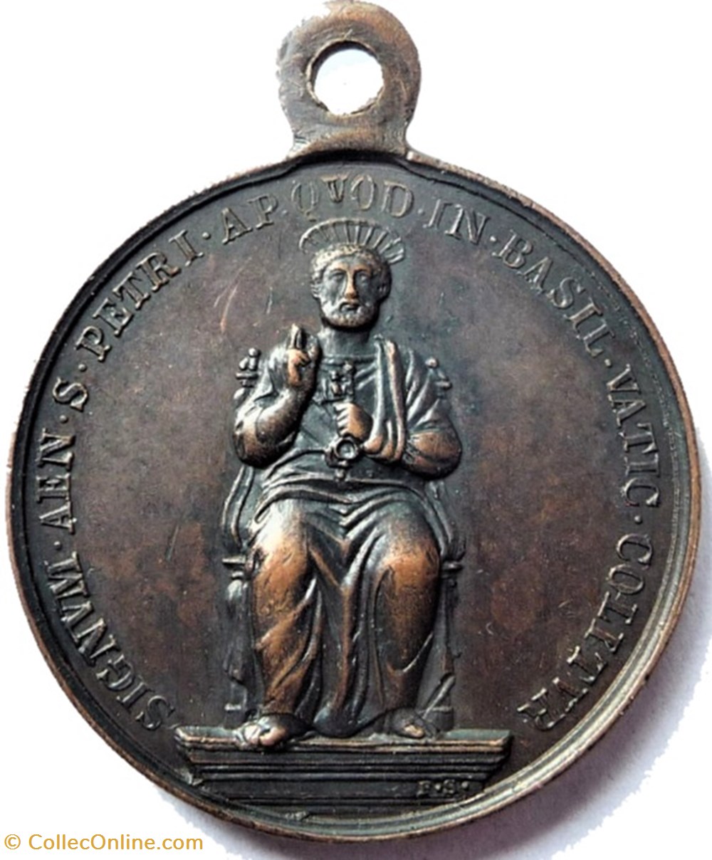 medailles religieuses pie ix medaille du 18e centenaire du martyre de saint pierre 1867