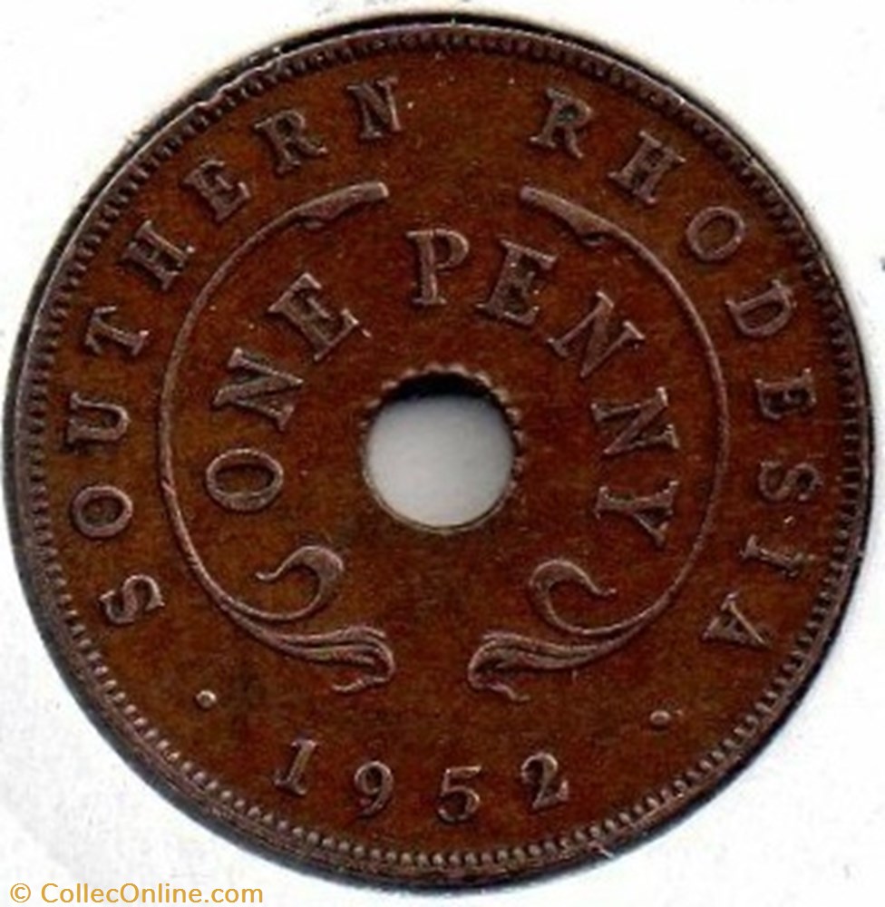 George VI - One Penny 1952 - Southern Rhodesia monnaie monde zimbabwe george vi one penny 1952 southern rhodesia