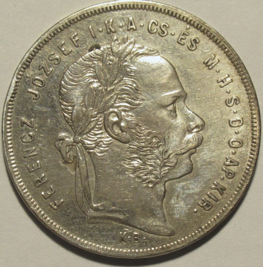 Franz Joseph I - 1 Forint 1877 Kremnica - Kingdom of Hungary monnaies monde hongrie franz joseph i 1 forint 1877 kremnica kingdom of hungary