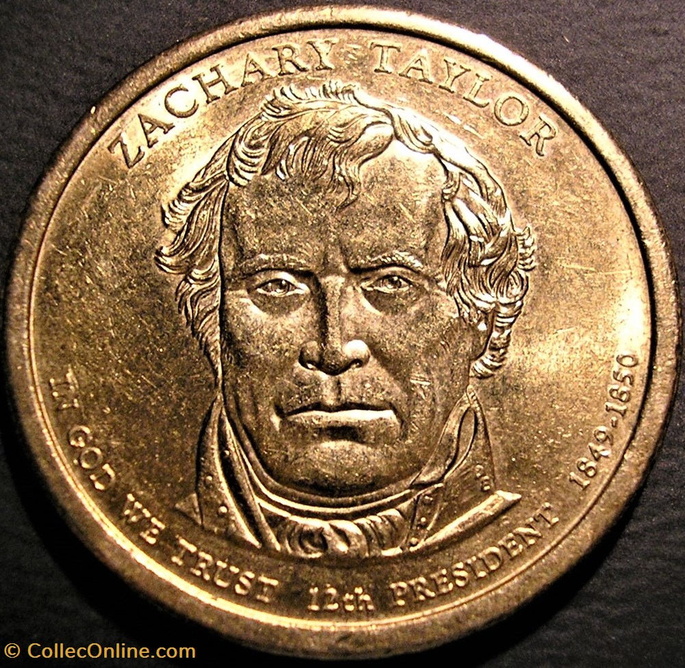 Zachary Taylor - 2009 One Dollar, Philadelphia Mint monnaie monde etat uni zachary taylor 2009 one dollar philadelphia mint