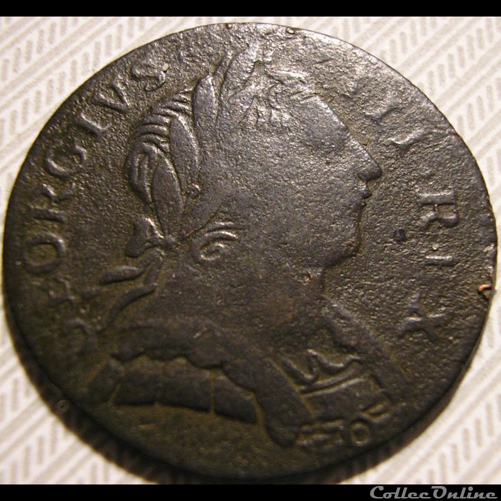 monnaie monde etat uni 1775 farthing no regal george iii of great britain ex 2