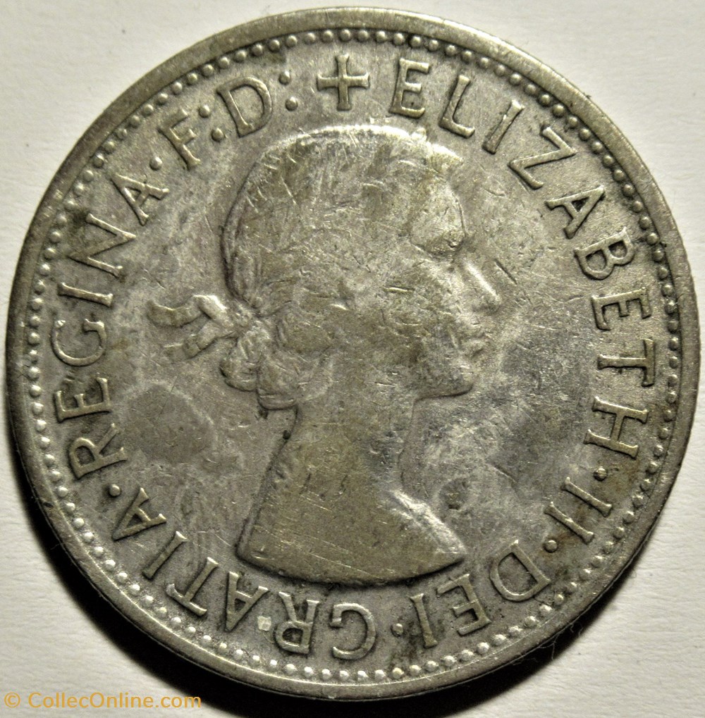 Elizabeth II - One Florin 1958 - Australia 2 monnaies monde australie elizabeth ii one florin 1958 australia