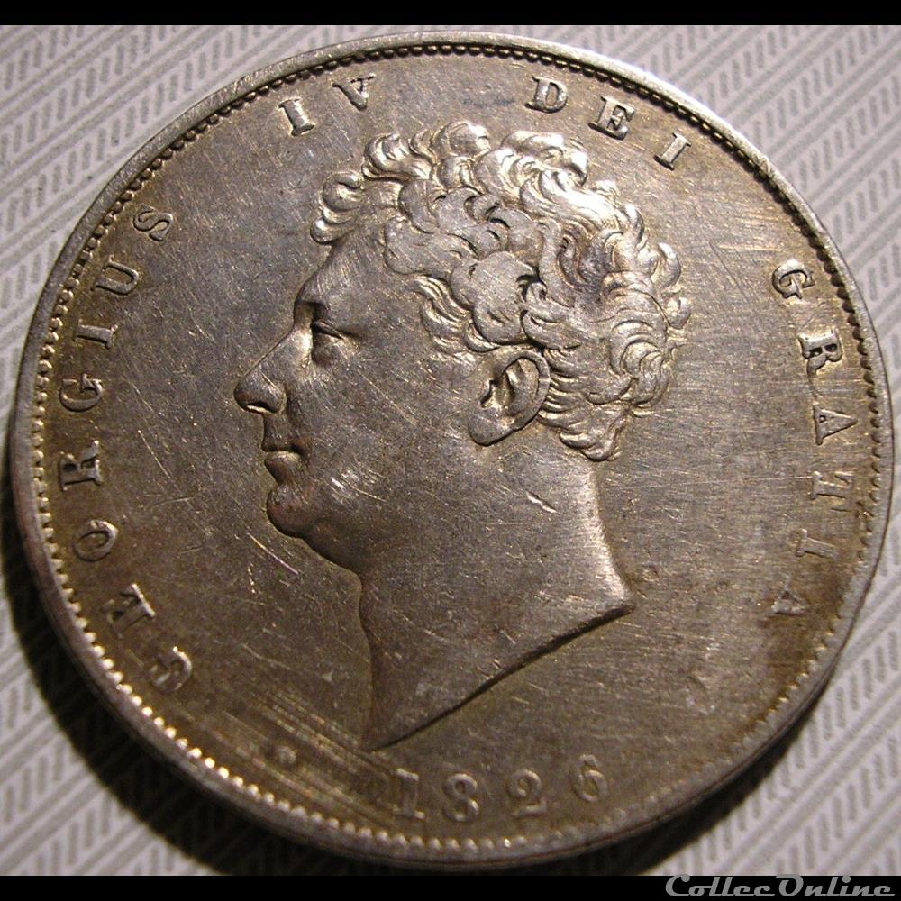 George IV - Half Crown 1826 3 monnaies monde royaume uni george iv half crown 1826