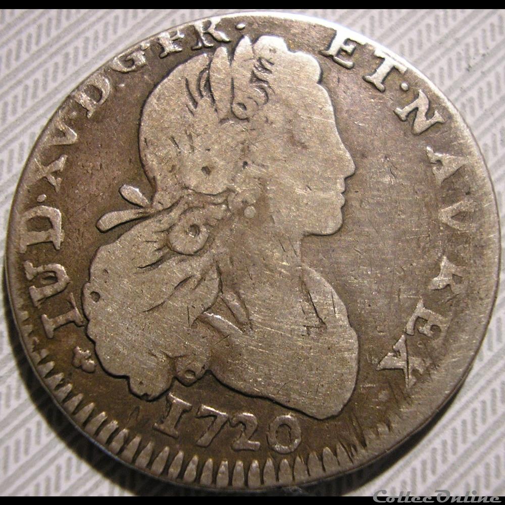 monnaies europe medievale france royales louis xv petit louis 1720 la rochelle
