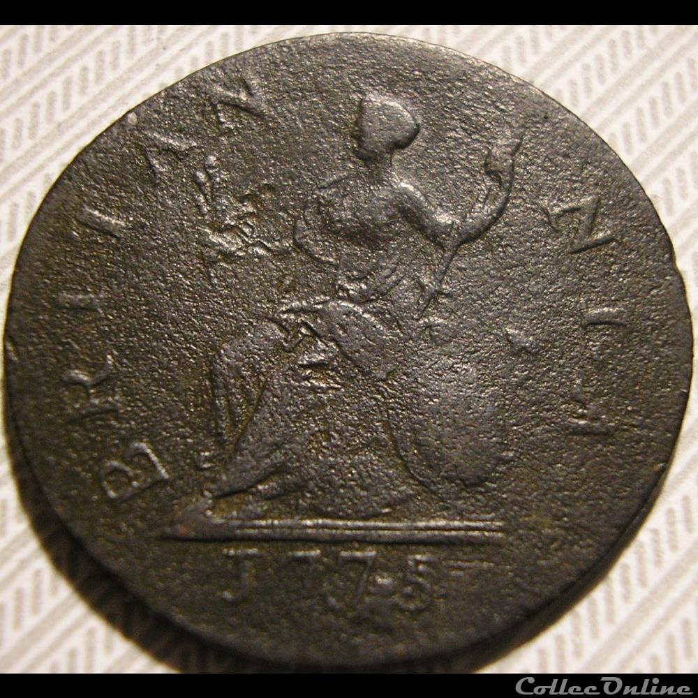 monnaie monde etat uni 1775 farthing no regal george iii of great britain ex 2