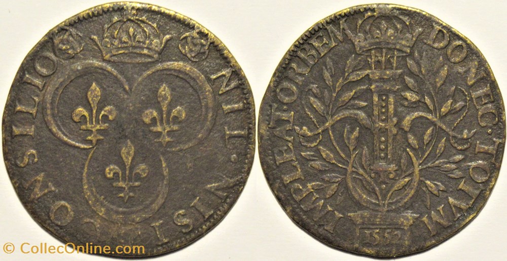 Henri II - Jeton du Conseil du Roi, 1552 monnaies paranumismatique jetons poids henri ii jeton du conseil du roi 1552