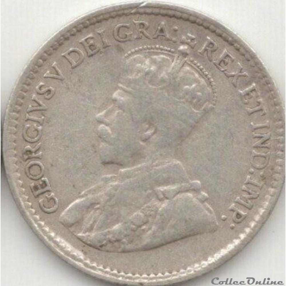George V - 5 Cents 1918 (ex.2) monnaie monde canadum george v 5 cents 1918 ex 2
