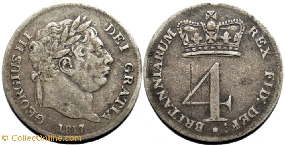 George III - 4 Pence 1817 - United Kingdom of Great Britain monnaies europe medievale royaume angleterre george iii 4 pence 1817 united kingdom of great britain