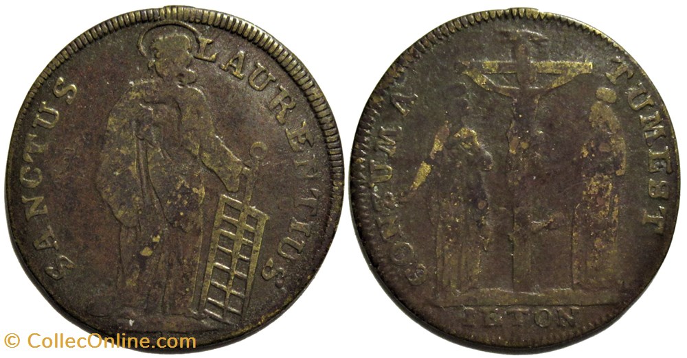 Sanctus Laurentius 17th. - Rechenpfennig Nürnberg, Germany monnaies paranumismatique jetons poids sanctus laurentius 17th rechenpfennig nurnberg germany