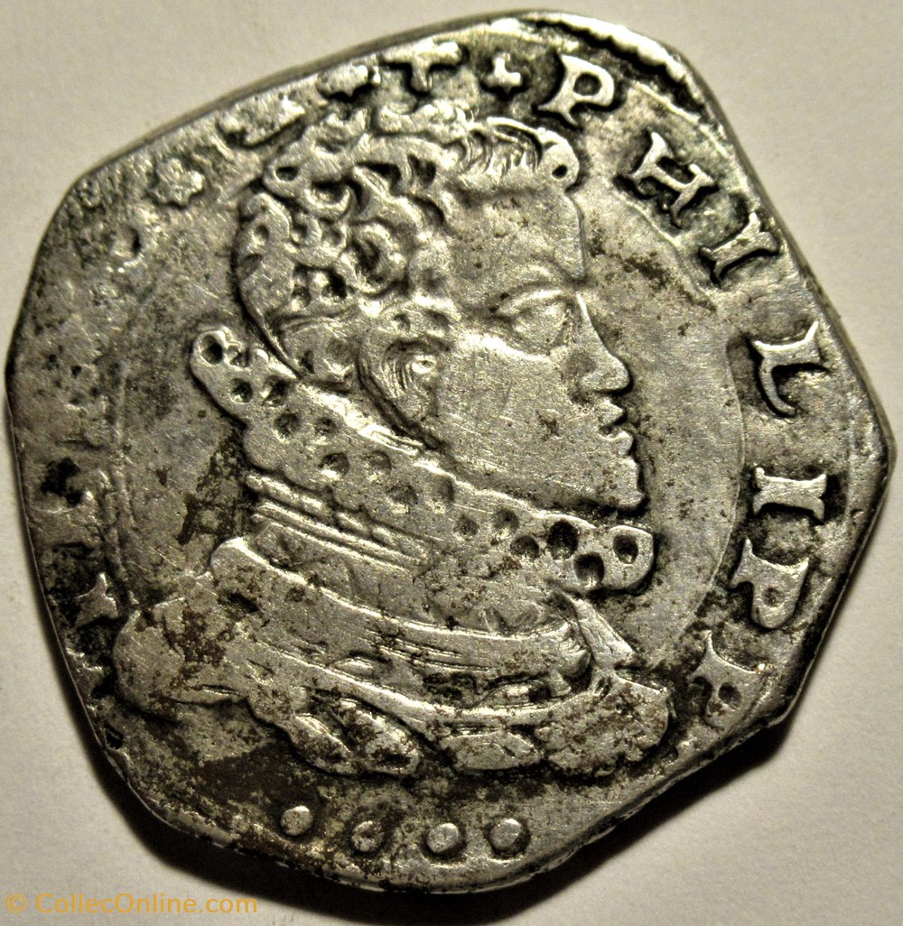 1619 Regno di Sicilia, 4 tarí Messina - Filippo III 2 monnaies europe medievale royaume de sicile 1619 regno di sicilia 4 tari messina filippo iii