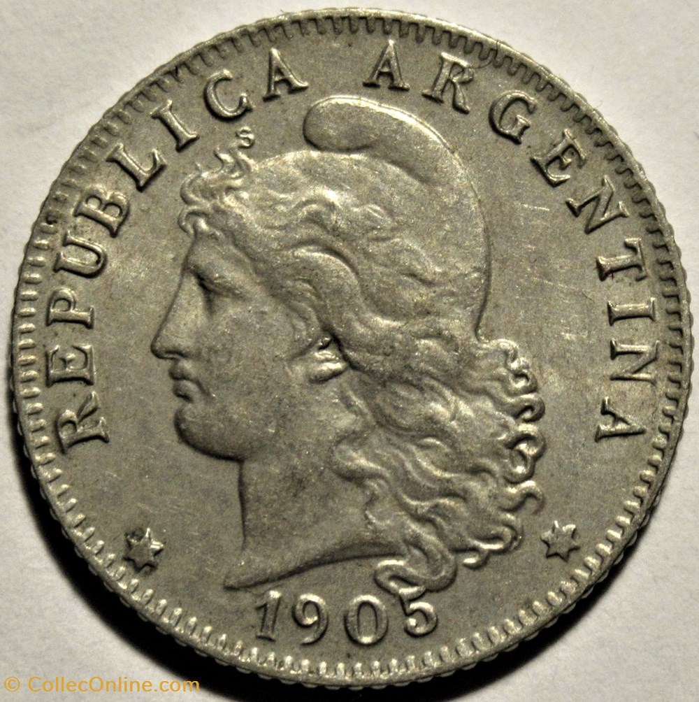 monnaies monde argentine argentina 20 centavos 1905