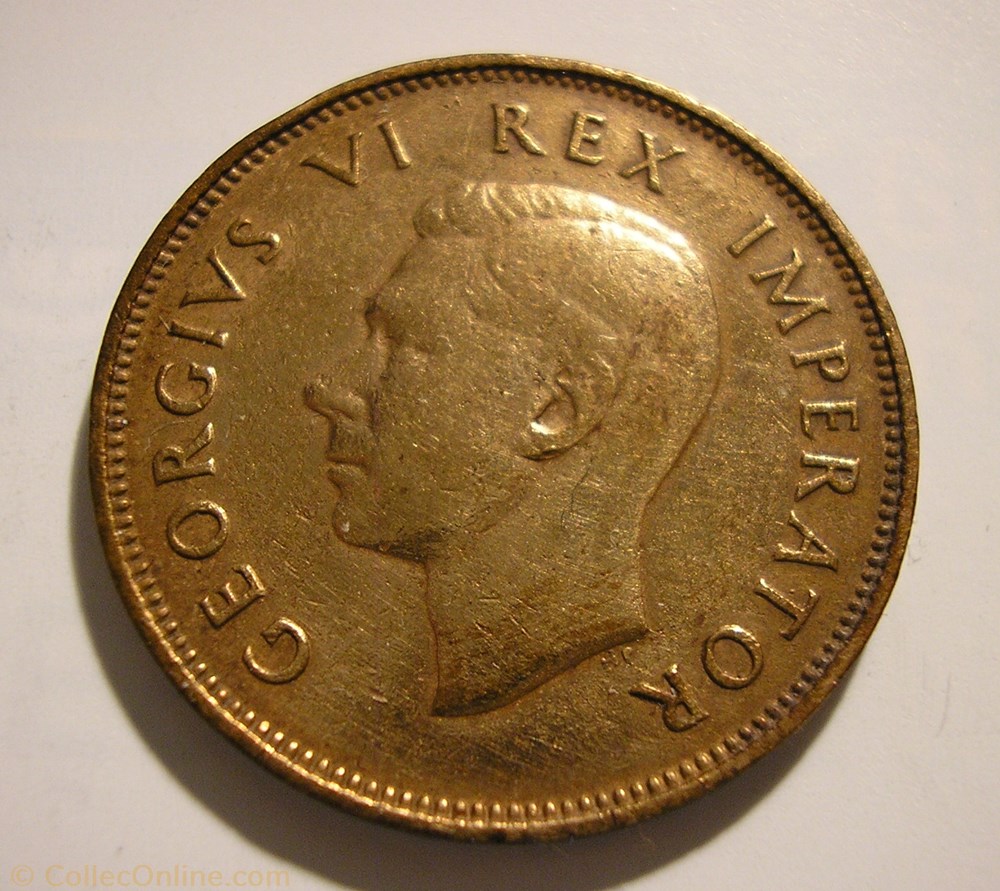 George VI - Half Penny 1943 - South Africa (ex.2) monnaie monde afrique du sud george vi half penny 1943 south africa ex 2