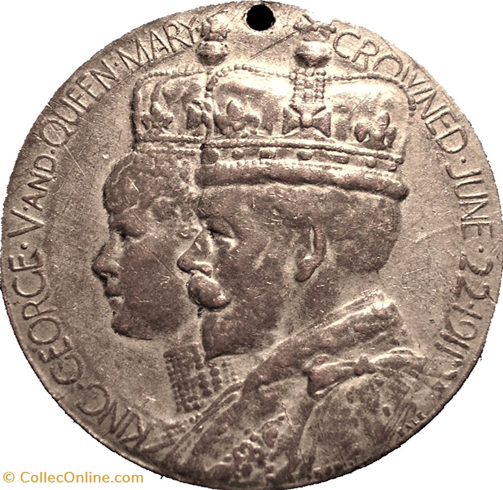medaille royaume uni george v mary 1911 coronation medal britannia peace uk