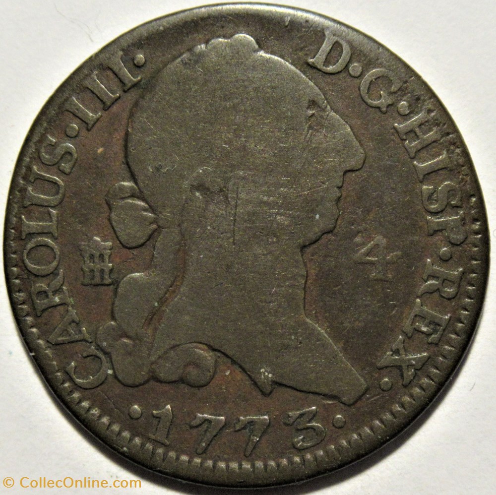 monnaies europe medievale royaume espagne 1773 4 maravedis segovia carlos iii de espana